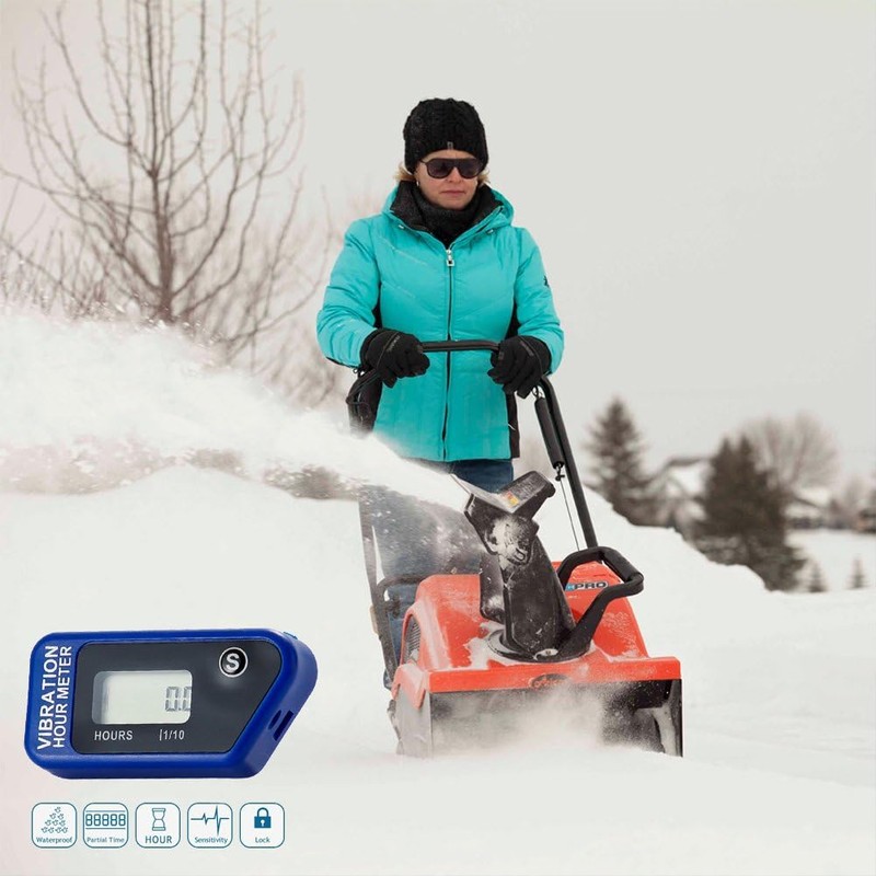 Digital Engine Hour Meter Fully Waterproof Resettable Vibration Hour Wireless