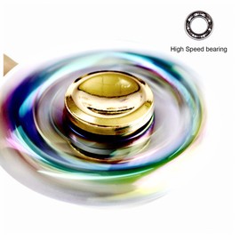 Metal Rainbow Dolphins Fidget Spinner, JUNAN fingertip Spinning tops EDC Hand Spinners Stress Reducer Toy Can Spin 3-6 Min Zinc alloy with High-Speed Bearing Fidget Finger Toys
