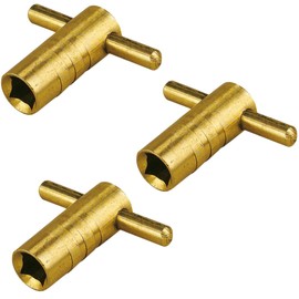 Citystores® 3 Pack Radiator Key, T-bar Type Heavy Duty Solid Brass Bleed Key for Efficient Air Release & Heating System Maintenance