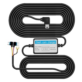 Yuio Mini USB Dash Cam Hardwire Kit, 3.2 Meter Dashcam Hard Wiring Kit Mini Fuse, Charge Power Cord Kit 12V-24V to 5V/2.5A with Low Voltage Protection, Car Camera Hard Wire Kit for 24H Parking Monitor