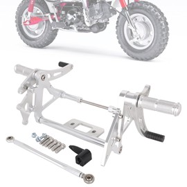 JFG Motorcycle Backstep Adjustable Aluminum Fit Monkey Z50 Z50A Z50J Motorcycle Foot Pegs Pedal Set - Silver
