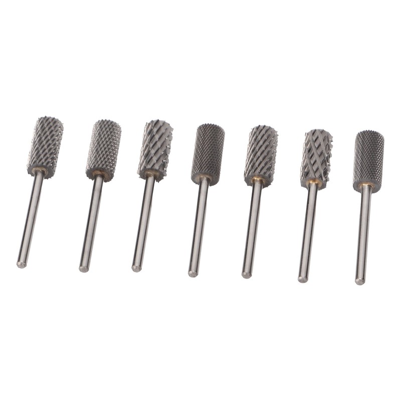 7pcs Nail Grinding Bits Professional Portable Nail Gel Removal Tungsten