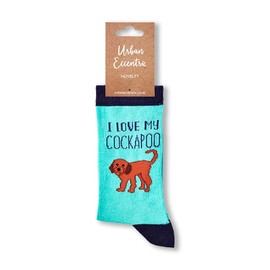 Urban Eccentric Unisex I Love My Cockapoo Socks | Gift | 1 Pair | Cotton Rich Socks | Premium Socks | Novelty | Gifts (LADIES 4-8)