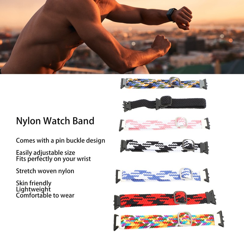 7 Packs Replacement Nylon Watch Band Elastic Braided Sport Watch