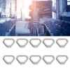 10pcs Silver Screw Nut 304 Stainless Steel Triangle Ring Nut