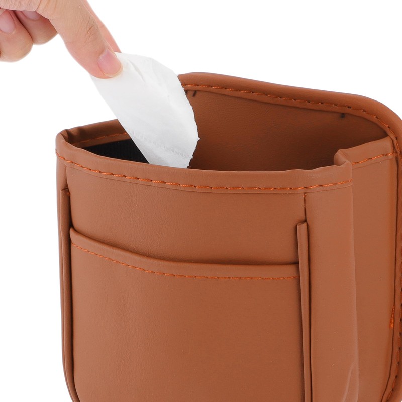 A ABSOPRO Car Trash Can Portable and Hanging 5.9" Length