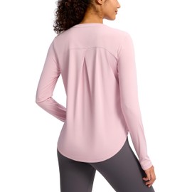 Soothfeel Women's UPF 50+ Sun Shirts Long Sleeve SPF UV Protection Rash Guard Lightweight Quick Dry Hiking Workout Tops cornus_pinkXL Pink