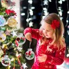 12 Pcs Christmas Baubles 6 CM Clear Ornaments Balls for