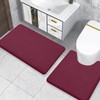 Smiry Memory Foam Toilet Rugs U-Shaped 24x20, Extra Soft Absorbent