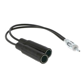 Y-antenna adapter, 2 x DIN (female) - 1 x DIN (male), 19 cm, connect 2 antennas to one input
