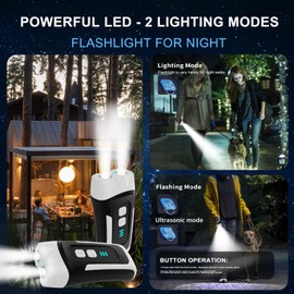 Anti-Bark for Dogs, Ultrasonic Anti-Bark LED Light, Portable Ultrasonic for Dogs, Adjustable Frequency Anti Aboiement pour Chien for Large Dogs, Medium Small Dogs, Ultrasonic Dogs Anti-Barking Devices