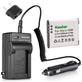 Kastar D-LI92 Battery (1-Pack) and Charger Kit for Ricoh Pentax D-LI92 Olympus LI-50B and Pentax Optio I-10, RZ10, RZ18, WG-1, WG-1 GPS, WG-2, WG-2 GPS, WG-3, WG-3 GPS, WG-4, WG-4 GPS, WG-10, X70