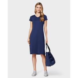 32 DEGREEES Women’s Cool T-Shirt Dress | Moisture Wicking | Ultra-Soft | Anti - Odor | Side Slits, Inky Indego, XX-Large