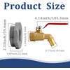 Enoch's Land 55 Gallon Drum Spigot,2" Brass Barrel Faucet with
