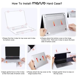MOSISO Compatible with MacBook Pro 13 inch Case M2 2025, 2024, 2023, 2022-2016 A2338 M1 A2251 A2289 A2159 A1989 A1708 A1706 with/Without Touch Bar, Plastic Hard Shell Case Cover, Crystal Clear