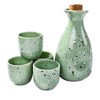 Large Sake 5-Piece Set, Durable Japanese Sake Ceramic Set Featuring