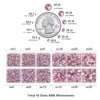 Beadsland 8300PCS Flatback Rhinestones, Pink Rhinestone Round Crystal Rhinestones for