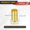 sourcing map 10Pcs Fit for 9.5mm(3/8") Tube ID Brass Compression