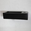 MEKKHALA Floating Vessel Sink Wall Mount 15x7 inch Black Small