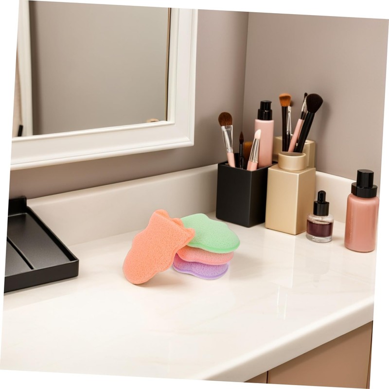 VICASKY 4pcs Face Scrubber: Cotton Large Thickened Face Wash Mitts