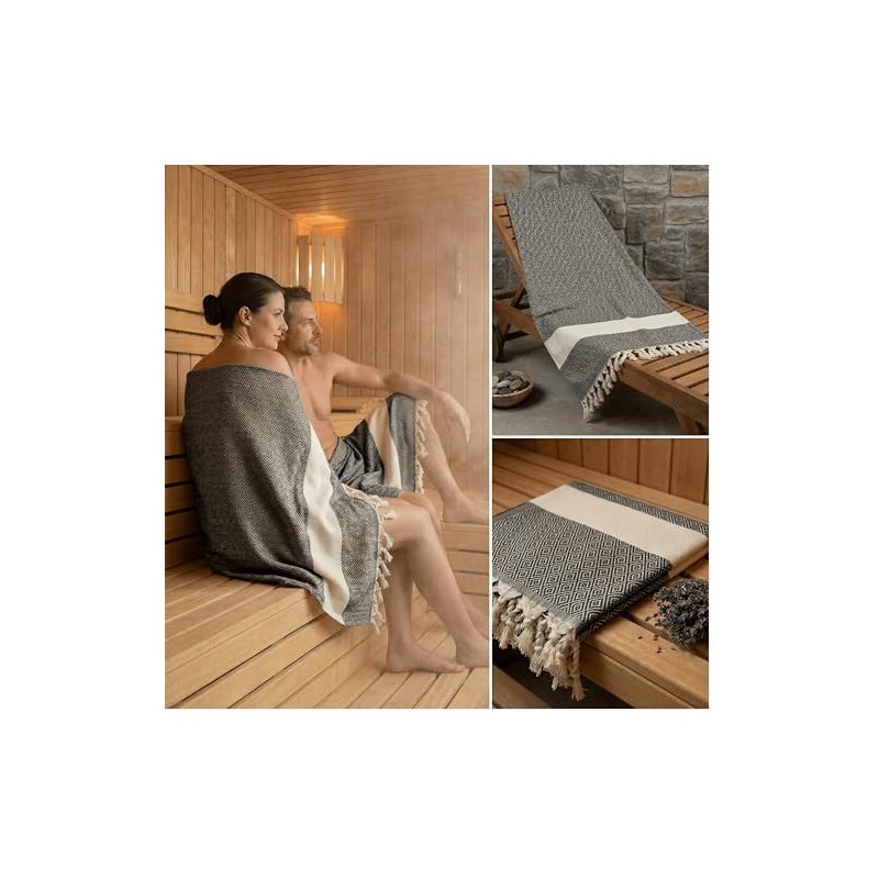 100% Cotton Hammam Towel 180 x 100 cm - Sauna