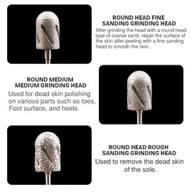 Nail Drill Bit, Tapered Drill Bit for Electric Nail Drill Manicure Pedicure Tool Foot Calluses Polishing Buffing Head Pedicure Nail Drill Bit Carbide Nail Drill Bits(Medium fine sand)