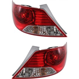 CarLights360: For 2012 2013 2014 Hyundai Accent Tail Light Assembly Driver and Passenger Side w/Bulbs DOT Certified | HY2800144 HY2801144 | 92401 1R010, 92402 1R010 (Vehicle Trim: Sedan)