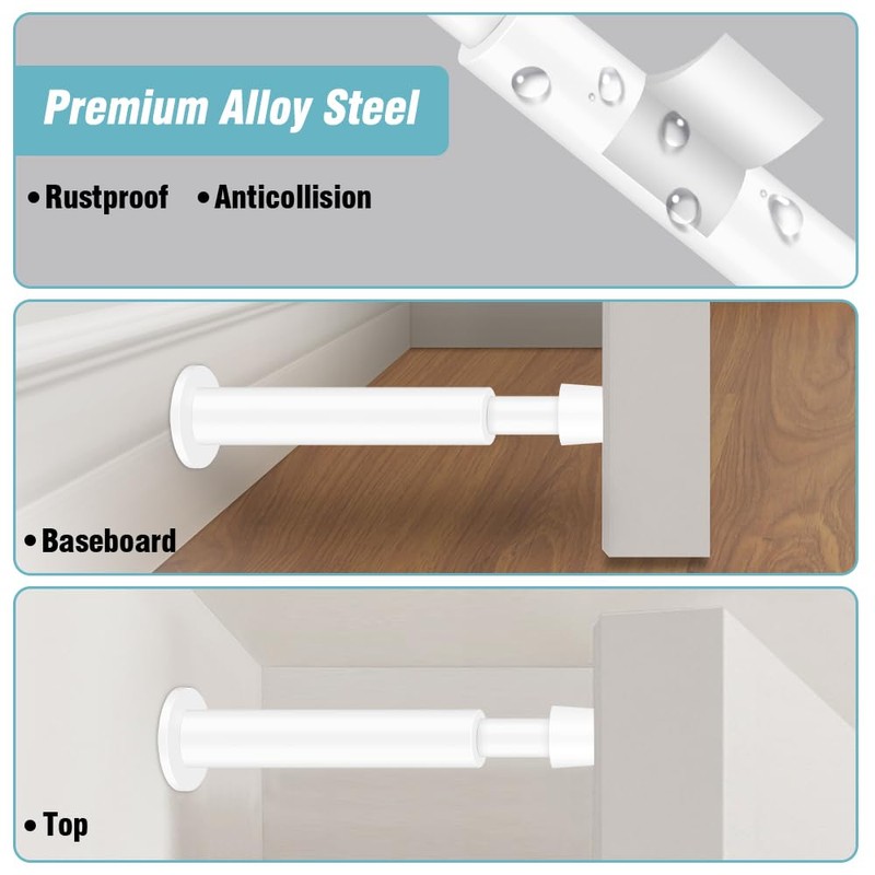 KOLAKO Door Stoppers, 10 Pack Door Stop, 4.4 Inch Door