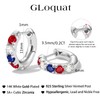 GLoquat 4th of July Patriotic Earrings Silver Plated American Flag