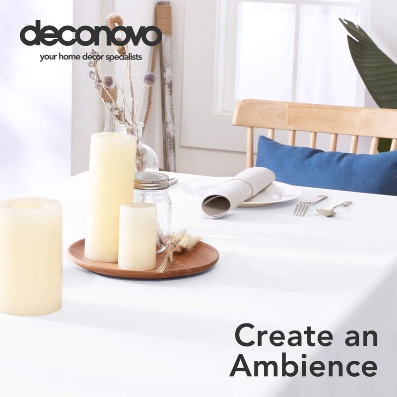 Deconovo Christmas Decorations Oxford Decorative Wipeable Tablecloth Rectangle Water Resistant