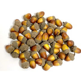 Fake Acorn Set of 50 Artificial Resin Autumn Simulation Simulation Model Home Decor Decoration Photography Props SxP