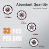 LILJUECE 32pcs Lug Nut Covers - (OE:15646250) M27-2.0 Thread 22mm