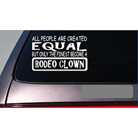 EZ-STIK Rodeo Clown Equal StickerG729 8" Vinyl Rodeo Cowboy bullriding Rope Barrel