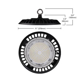 Metalux Portable LED High Bay UFO Disc Light with 6-Ft, 120V Cord and PlugIndoor/Outdoor Use for Mounting Height up to 24 Feet