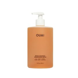 OUAI - Champú Detox - Champú aclarante para acumulación, suciedad, aceite, productos y agua dura - Vinagre de sidra de manzana y queratina para cabell