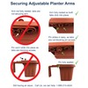 Apollo Exports International AP-30218TC 24" Adjustable Railing Planter, Terra Cotta