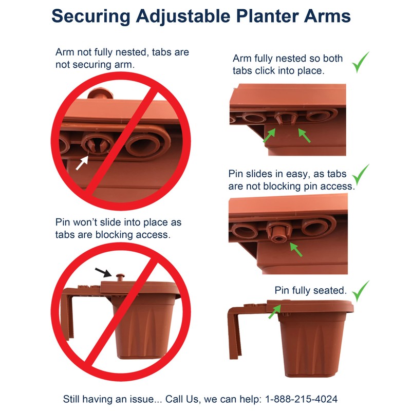 Apollo Exports International AP-30218TC 24" Adjustable Railing Planter, Terra Cotta