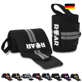 Roar® Wrist Bandages Wrist Bandage for Fitness, Wrist Support, Bodybuilding, Weight Sports & Crossfit (Grey)
