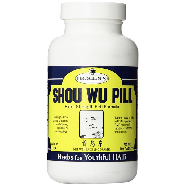Dr. Shen's Shou Wu Pill (200 Tablets - one Month Supply!)