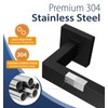 5-Piece Matte Black Bathroom Towel Bar Set,24" Bathroom Hardware Kit