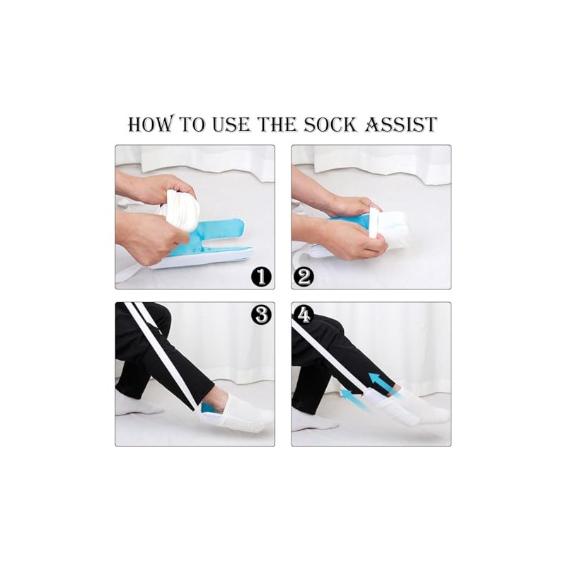Dressing aid for socks and stockings, high-quality sock dressing aid