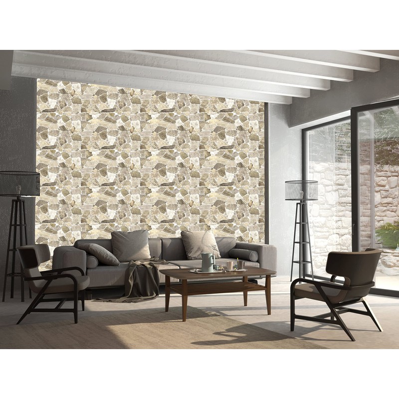 Dundee Deco 3D Wall Panels - Beige Brown Faux Stone