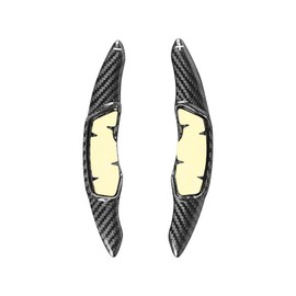 BLAKAYA Compatible with Subaru BRZ 2012-2017 Outback 2010-2019 Forester 2015-2019 Real Carbon Fiber Steering Wheel Shift Paddle Extended Cover Trims Accessories (Black 2PCS)