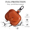 Gipoowaa Leather Case, Compatible with AirPods, Case with Clip, Front