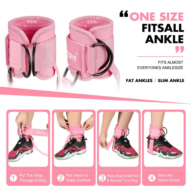 Ankle Strap for Cable Machine, Gym Ankle Straps for Working