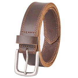 BELTER Men's Belt Made of Genuine Cowhide Leather Jeans Leather Belt for Men 3.8 cm with Gift Box, Brown-a