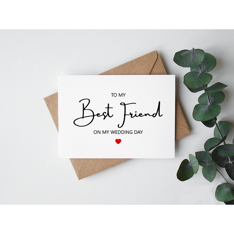 AcevedoDesign To My Best Friend On My Wedding Day Card