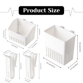 VrotQyn 3 Pcs Utensil Drying Rack Universal Cup Silverware Utensil Drying Holder Basket for Home Kitchen, White
