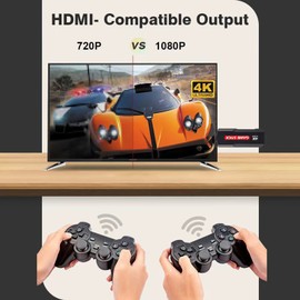Game Console Handheld Gaming Consoles  Game Console Game Stick Game Box with 30000+ Built-in  Games Two Competitive Game Controllers