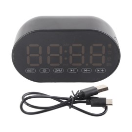 Intelligent AI Alarm Clock Students Learn Electronic Alarm Clock Wireless Bluetooth Speaker for Bedrooms Black Upgrade